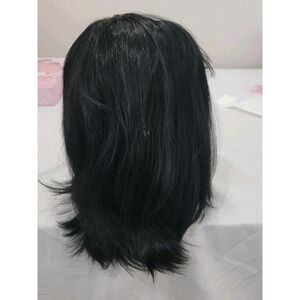 Black Short Layered Bob Wig 15 Inch Kaneka Fiber Natural Looking Synthetic Wig
